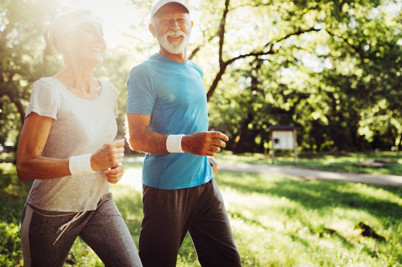 healthy elderly couple