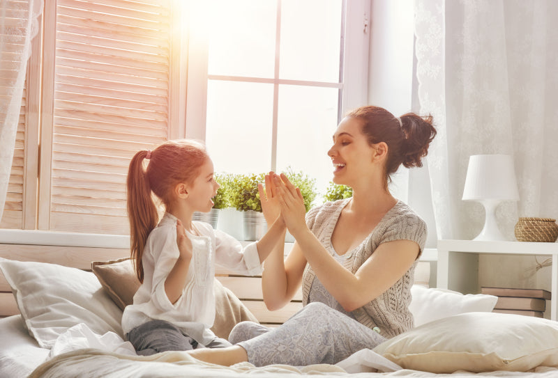 mother and child bedtime routine